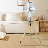 ZNTS Simple Deluxe Retro Tripod Fan, Home Air Circulation Nostalgic Vertical Fan, 3 Speeds, Adjustable HIFANSTANDRETRO16C