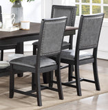 ZNTS Classic Kitchen Dining Room Set of 2 Side Chairs PU foam upholstered Seat Back Side Chairs Grey B01183544