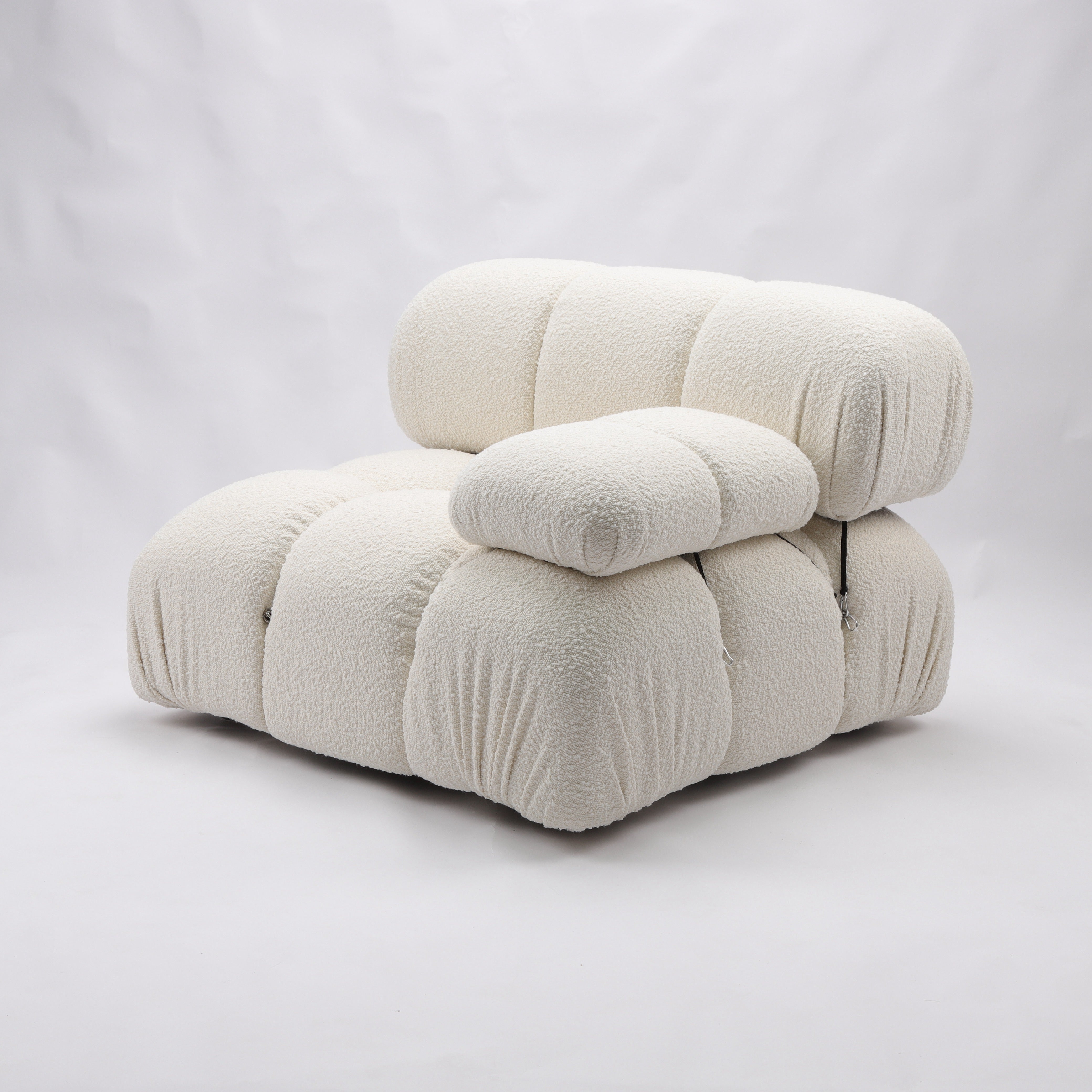 ZNTS Gioia 1-Seater Chair - Left Armrest - Cream/White Boucle DIS-A-0077-1SEAT-LEFTARM-BOUCLE2016-2