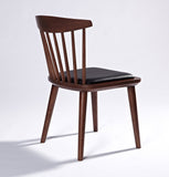 ZNTS Kennet Dining Chair SMY17358-WLTASH-BLKLEATHER