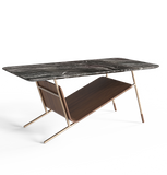 ZNTS Ingmar Coffee Table WJC18577-BLKMARBLETOP