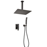 ZNTS Ceiling Mounted Shower System Combo Set with Handheld and 10"Shower head TH6006-10ORB