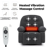 ZNTS Modern Chenille Recliner Chairs Swivel Massage Rocker Recliner with Heat W1692P154176