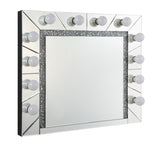 ZNTS ACME Noralie ACCENT MIRROR Mirrored & Faux Diamonds AC00762