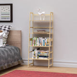 ZNTS WTZ Bookshelf, Ladder Shelf, 4 Tier Tall Bookcase, Modern Open Book Case for Bedroom, Living Room, 75310400