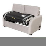 ZNTS Pull Out Sofa Bed with USB Charging Port and 3-pin Plug,Sleeper Sofa Bed with Twin Size Mattress WF297861AAA