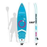 ZNTS Inflatable Stand Up Paddle Board 11'x34"x6" With Accessories W144081493