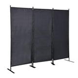 ZNTS 6 Ft Modern Room Divider, 3-Panel Folding Privacy Screen w/ Metal Standing, Portable Wall Partition, W2181P154697