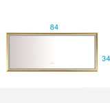 ZNTS LTL needs to consult the warehouse address84in. W x 34 in. H Oversized Rectangular Brushed gold W92863377