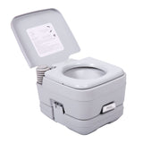 ZNTS Lightweight Portable Toilet, 2.6 Gallon Flushable Camping Toilet, Sanitary Outdoor Travel Toilet for W2181P154818