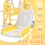 ZNTS Toddler Slide and Swing Set 5 in 1, Kids Playground Climber Slide Playset with Basketball Hoop PP304159AAL