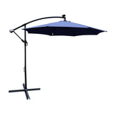ZNTS 10 ft Outdoor Patio Umbrella Solar Powered LED Lighted Sun Shade Market Waterproof 8 Ribs Umbrella W65690319