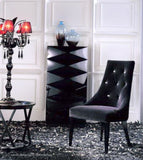 ZNTS A&X Charlotte Black Velour Dining Chair B04961413