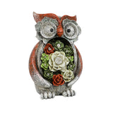 ZNTS Garden Statue Owl Figurines,Solar Powered Resin Animal Sculpture with 5 Led Lights for Patio,Lawn, 62804228