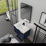 ZNTS 30 Inch Freestanding Bathroom Vanity With Resin Basin,30x18 W999127125