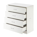 ZNTS MDF Wood Simple 4-Drawer Dresser White 86913595