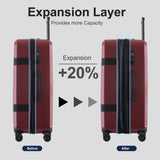 ZNTS Luggage Sets New Model Expandable ABS+PC 3 Piece Sets with Spinner Wheels Lightweight TSA Lock W1689110832