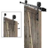 ZNTS 30 in. x 84 in. Sliding Barn Door with 5FT Barn Door Hardware Kit & Handle ,K Frame,Solid Spruce 82569458