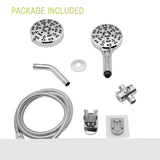 ZNTS Multi Function Dual Shower Head - Shower System with 4.7" Rain Showerhead, 8-Function Hand Shower, W124362288