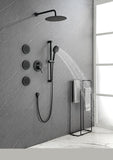 ZNTS Shower System with Shower Head, Hand Shower, Slide Bar, Bodysprays, Shower Arm, Hose, Valve Trim, W92851773