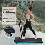 ZNTS NEW Folding Walking Pad Under Desk Treadmill for Home Office -2.5HP Walking Treadmill With Incline MS314338AAB