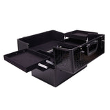 ZNTS High-end Portable Foldable Inner Layers Cosmetics Storage Case Black 30991816