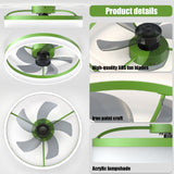 ZNTS Ceiling Fans with Lights Dimmable LED Embedded installation of thin modern ceiling fans W1340120480