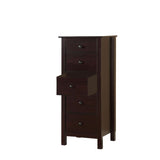 ZNTS Transitional Espresso Compact Design 5-Drawer Chest Bedroom / Small Living Space Chest of drawers B011P163369