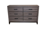 ZNTS Sierra Contemporary Style 6-Drawer Dresser Made with Wood in Gray 808857665805