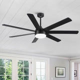 ZNTS 72 In Farmhouse Ceiling Fan with Plywood Blades for Dining Room W1367103356
