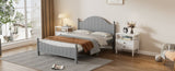 ZNTS Traditional Concise Style Gray Solid Wood Platform Bed, No Need Box Spring, Queen WF314677AAE