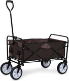 ZNTS YSSOA Rolling Collapsible Garden Cart Camping Wagon, with 360 Degree Swivel Wheels & Adjustable W113446713