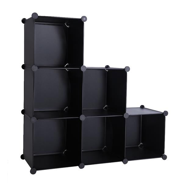 ZNTS Cube Storage 6-Cube Closet Organizer Storage Shelves Cubes Organizer DIY Closet Cabinet Black 23704332