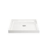 ZNTS Goodyo 36x36in Shower Base White, Centered Drain and Single-Threshold W122343126