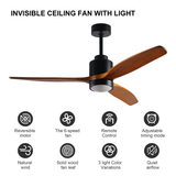 ZNTS 52 inch wood Ceiling Fan with Lights W1891126659