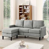 ZNTS Upholstered Sectional Sofa Couch, L Shaped Couch With Storage Reversible Ottoman Bench 3 Seater for W1191126332