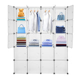 ZNTS 20 Storage Cube Organizer Plastic Cubby Shelving Drawer Unit, DIY Modular Bookcase Closet System 18169824