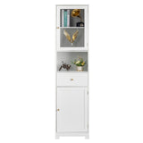 ZNTS FCH MDF Spray Paint Upper And Lower 2 Doors 1 Pumping 1 Shelf Bathroom Cabinet White 84098725