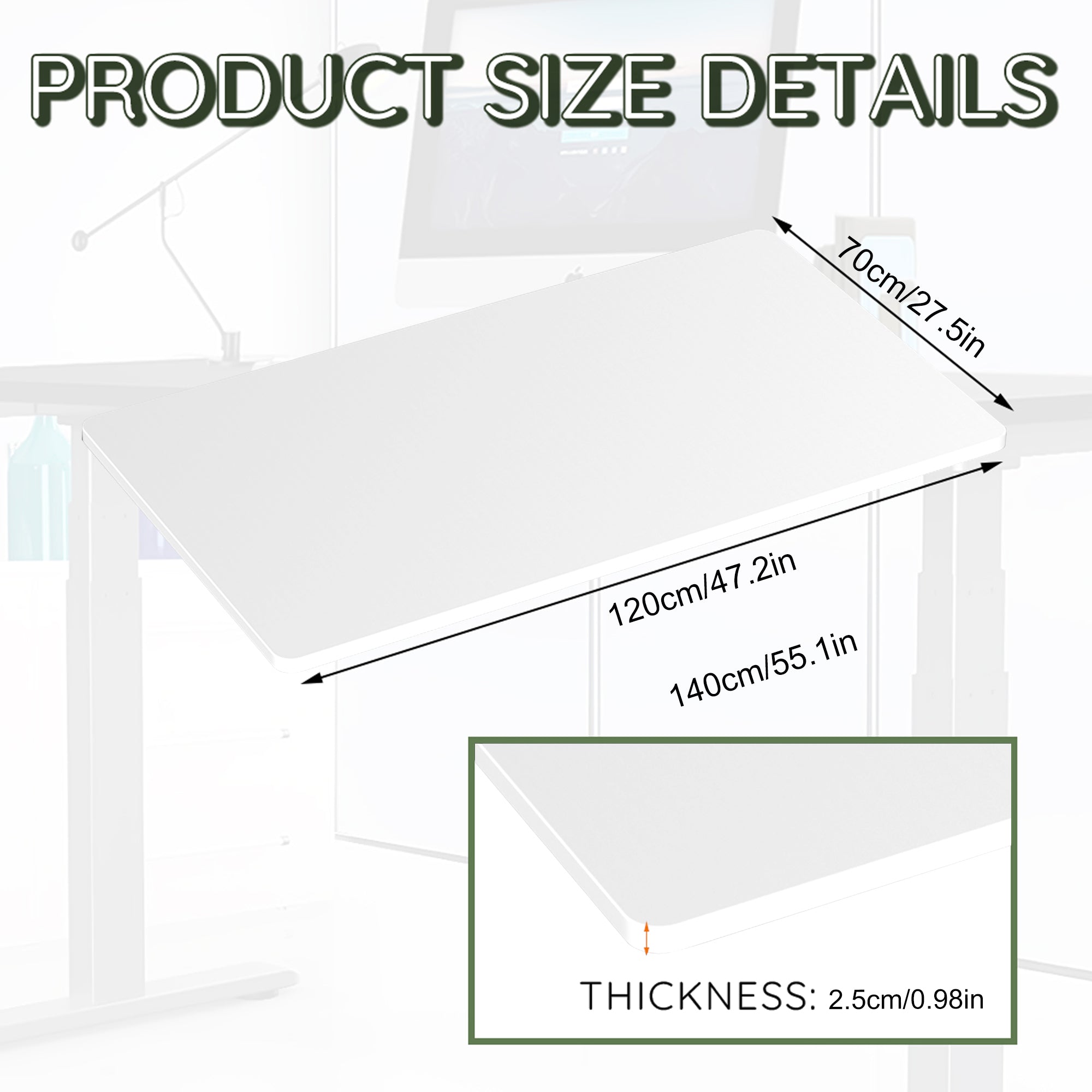 ZNTS Tabletop White 48inch W141190013