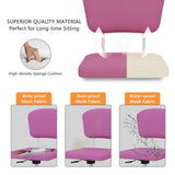 ZNTS Mesh Task Chair Plush Cushion, Armless Desk Chair Home Office Adjustable Swivel Rolling Task 63347695