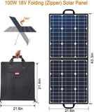 ZNTS 100W 18V Solar Panel,Foldable Solar Charger with 5V USB 18V DC Output Compatible with W104156897