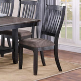 ZNTS Dark Coffee Classic Wood Kitchen Dining Room Set of 2 Side Chairs Fabric upholstered Seat Unique B01183542