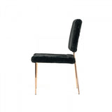 ZNTS Candace - Modern Black Faux Fur Dining Chair B04961431