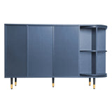 ZNTS U_STYLE Rotating Storage Cabinet with 2 Doors and 2 Drawers, Suitable for Living Room, Study, and WF317495AAV