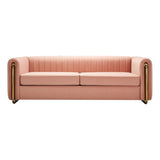 ZNTS Contemporary Velvet Sofa Couch 84.25''W for Living Room, Pink W57953693