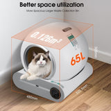 ZNTS Self-Cleaning Cat Litter Box, Automatic Scooping and Odor Removal, App Control Support 2.4G WiFi, W1655122596