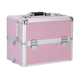 ZNTS 3 in 1 Aluminum Cosmetic Makeup Case Tattoo Box Pink 40894344