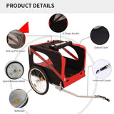 ZNTS Outdoor Heavy Duty Foldable Utility Pet Stroller Dog Carriers Bicycle Trailer W1364138519