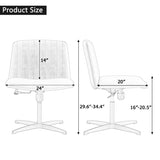 ZNTS Fabric Material Home Computer Chair Office Chair Adjustable 360 &deg; Swivel Cushion Chair With Black W1512141944