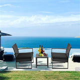 ZNTS 3 Pieces Patio Set Outdoor Wicker Patio Furniture Sets Modern Set Rattan Chair Conversation Sets 65596435